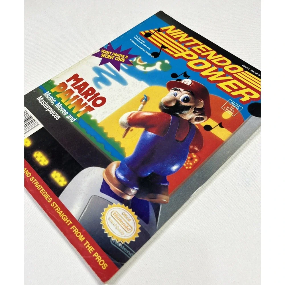 Nintendo Power Magazine 1992 Volume 39 Mario Paint Felix the Cat Poster Insert
